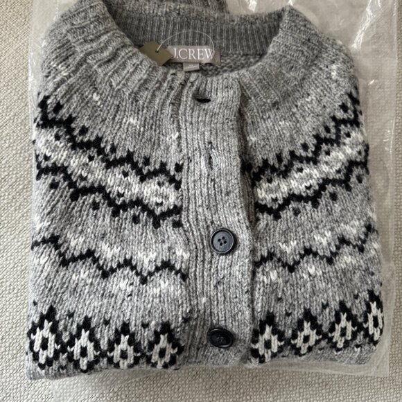 NWT J Crew Fair Isle Cardigan (XS) - Picture 4 of 6